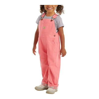 Carhartt Toddler Girls' 2-4 Loose Fit Flannel Overalls Pants