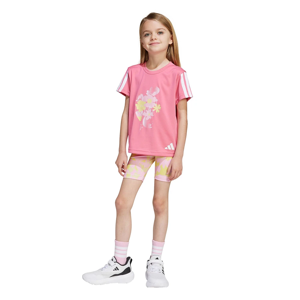 adidas Toddler's Essentials Flower Shorts Set