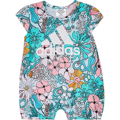 adidas Infant Girls' Printed Shortie Romper Set