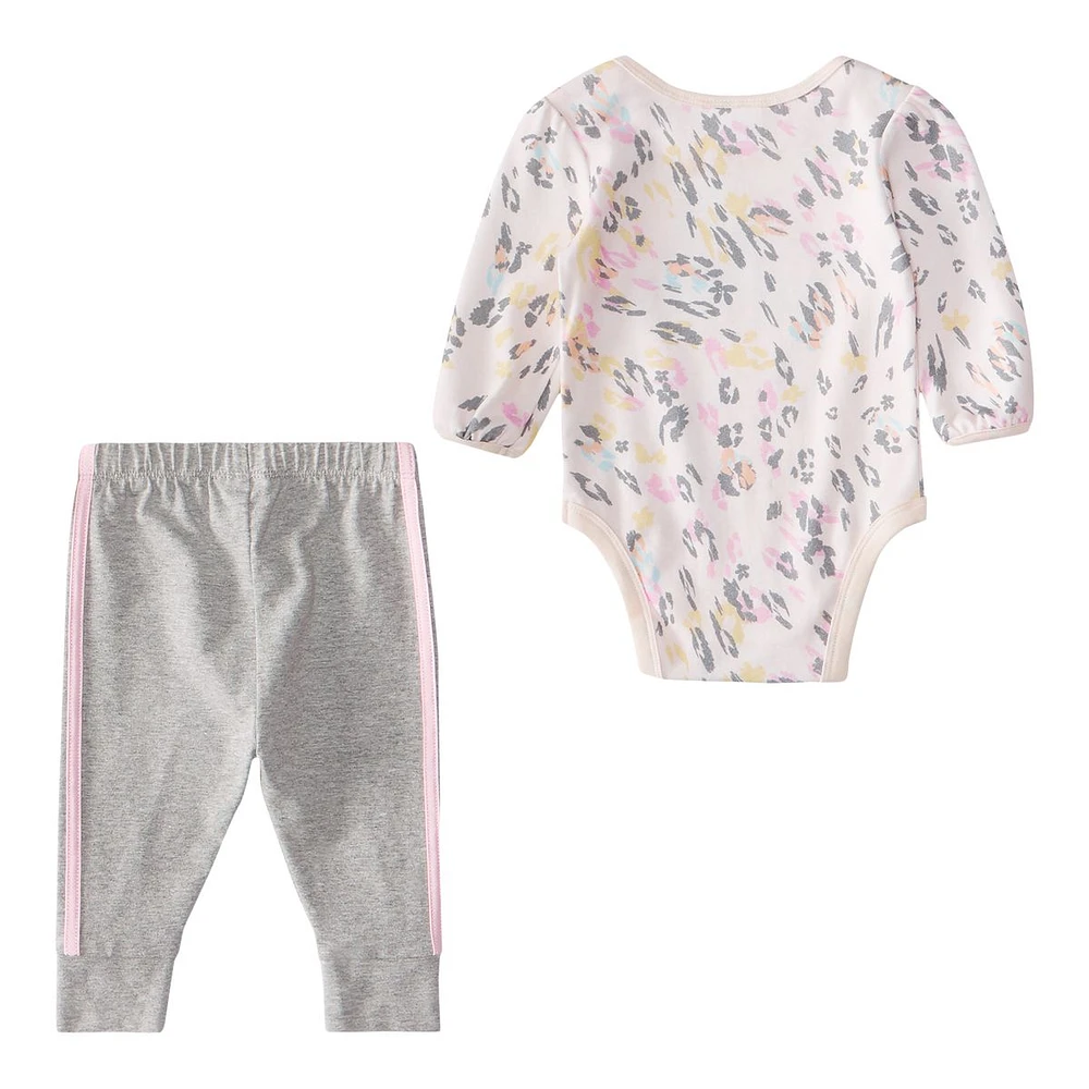 Adidas Infant's Allover Print Bodyshirt and Joggers Set