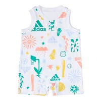 adidas Kids' All Over Print Sunsuit 1 Piece Romper