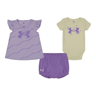 Under Armour Infant Girls' Daisy Three Piece Shorts Set