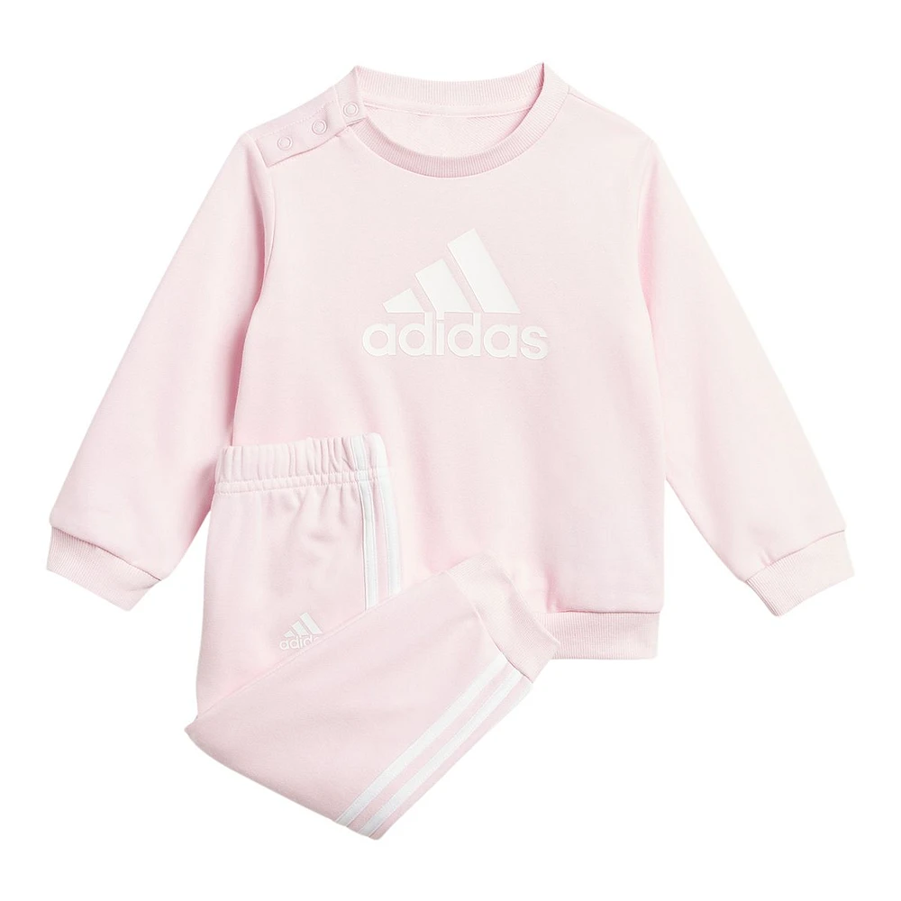 adidas Infant Girls' French Terry Crew Jogger Set