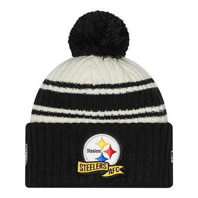 Pittsburgh Steelers New Era Sideline Cuffed Pom Knit Hat