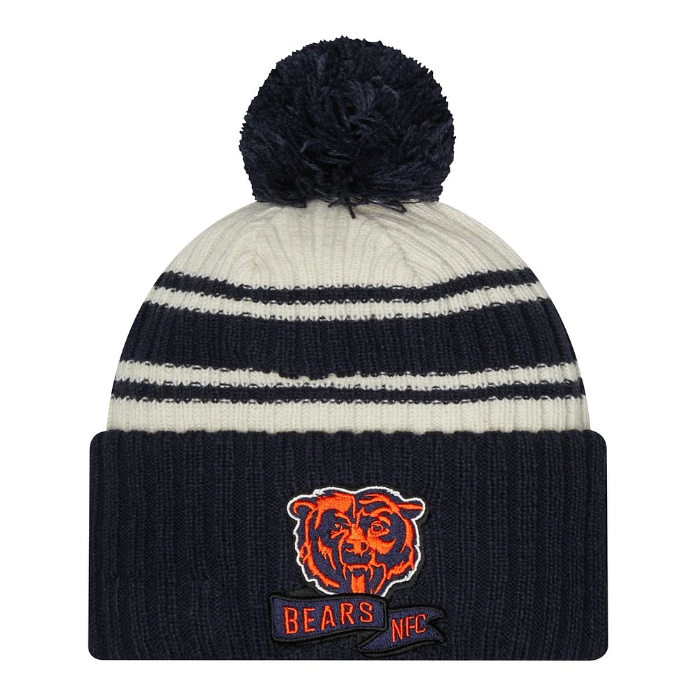 Chicago Bears New Era Sideline Cuffed Pom Knit Hat