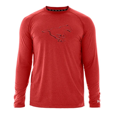 Calgary Stampeders New Era Raglan Heather Long Sleeve Shirt