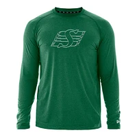 Saskatchewan Roughriders New Era Raglan Heather Long Sleeve Shirt