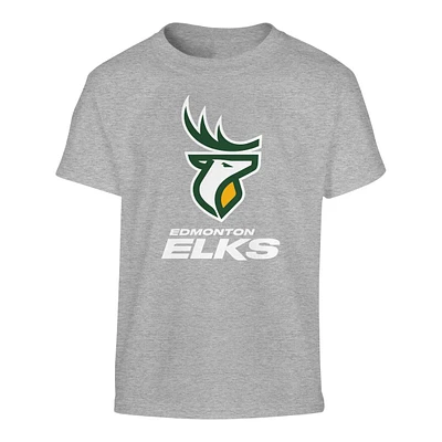 Youth Edmonton Elks Bulletin Primary Wordmark T Shirt