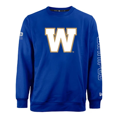 Winnipeg Blue Bombers New Era Spirit Crewneck Fleece Top