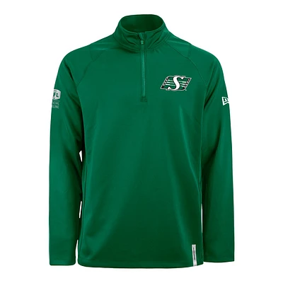 Saskatchewan Roughriders New Era Avid 1/4 Zip Long Sleeve Top