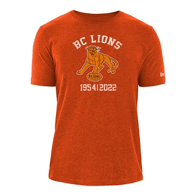 BC Lions New Era Throwback Bi-Blend T Shirt