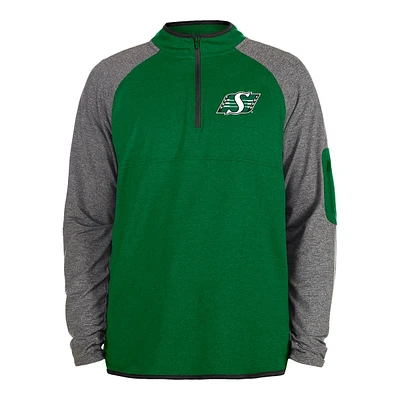 Saskatchewan Roughriders New Era Quarter Zip Long Sleeve Top