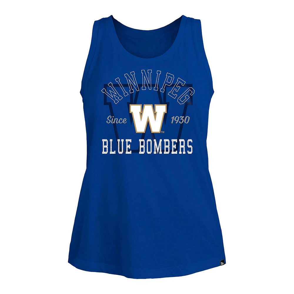 Winnipeg Blue Bombers New Era Women's Glitter Print Tank Top