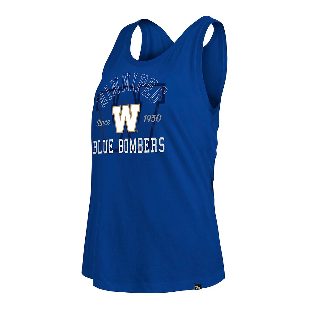 Winnipeg Blue Bombers New Era Women's Glitter Print Tank Top