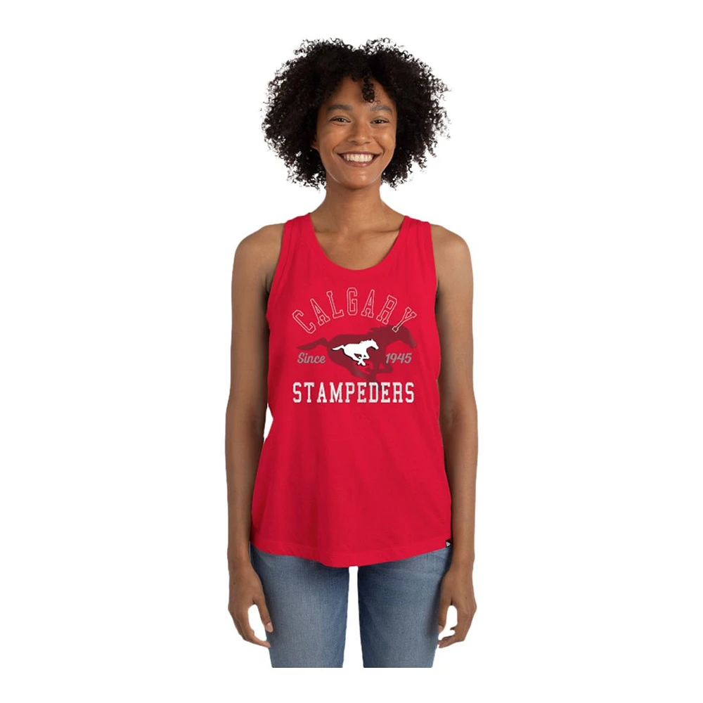 Calgary Stampeders New Era Women's Glitter Print Tank Top