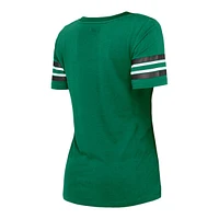 Saskatchewan Roughriders New Era Women's Stripe Sleeve Yoke T Shirt