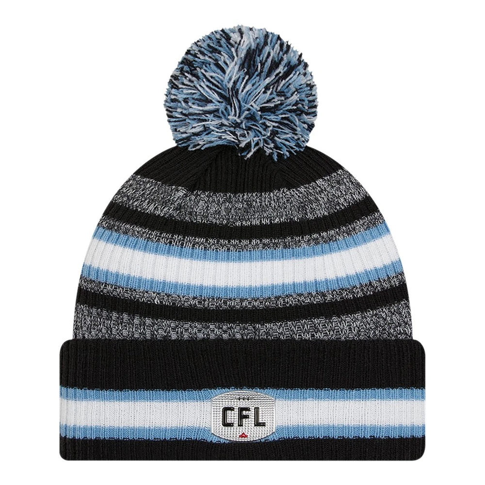 Toronto Argonauts New Era Sideline Striped Pom Knit Hat