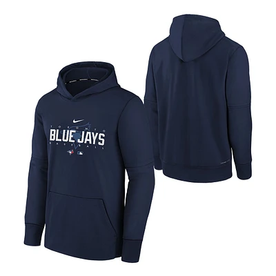 Youth Toronto Blue Jays Nike Dri-FIT Pregame Pullover Therma Hoodie