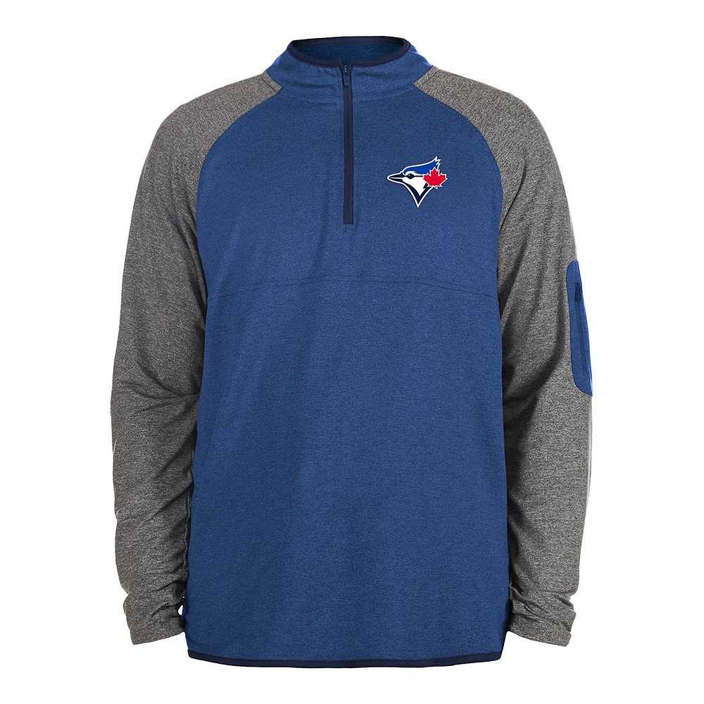 Toronto Blue Jays New Era Active 1/4 Zip Long Sleeve Top