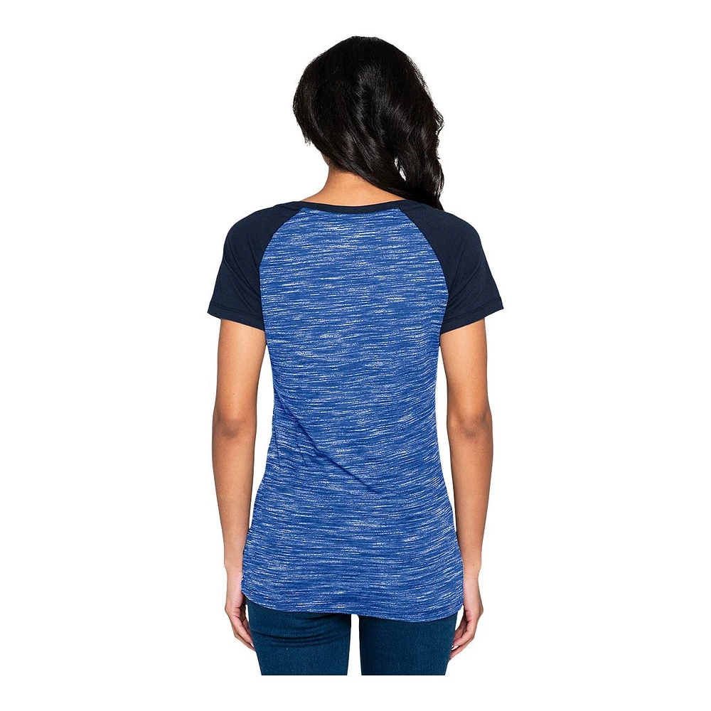 Toronto Blue Jays New Era Women's Space Dye V-Neck T Shirt