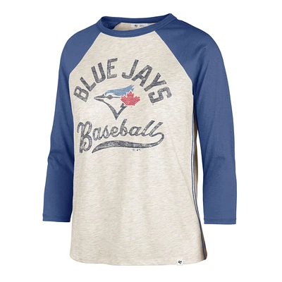 Toronto Blue Jays 47 Brand Women's Retro Daze 3/4 Sleeve Top