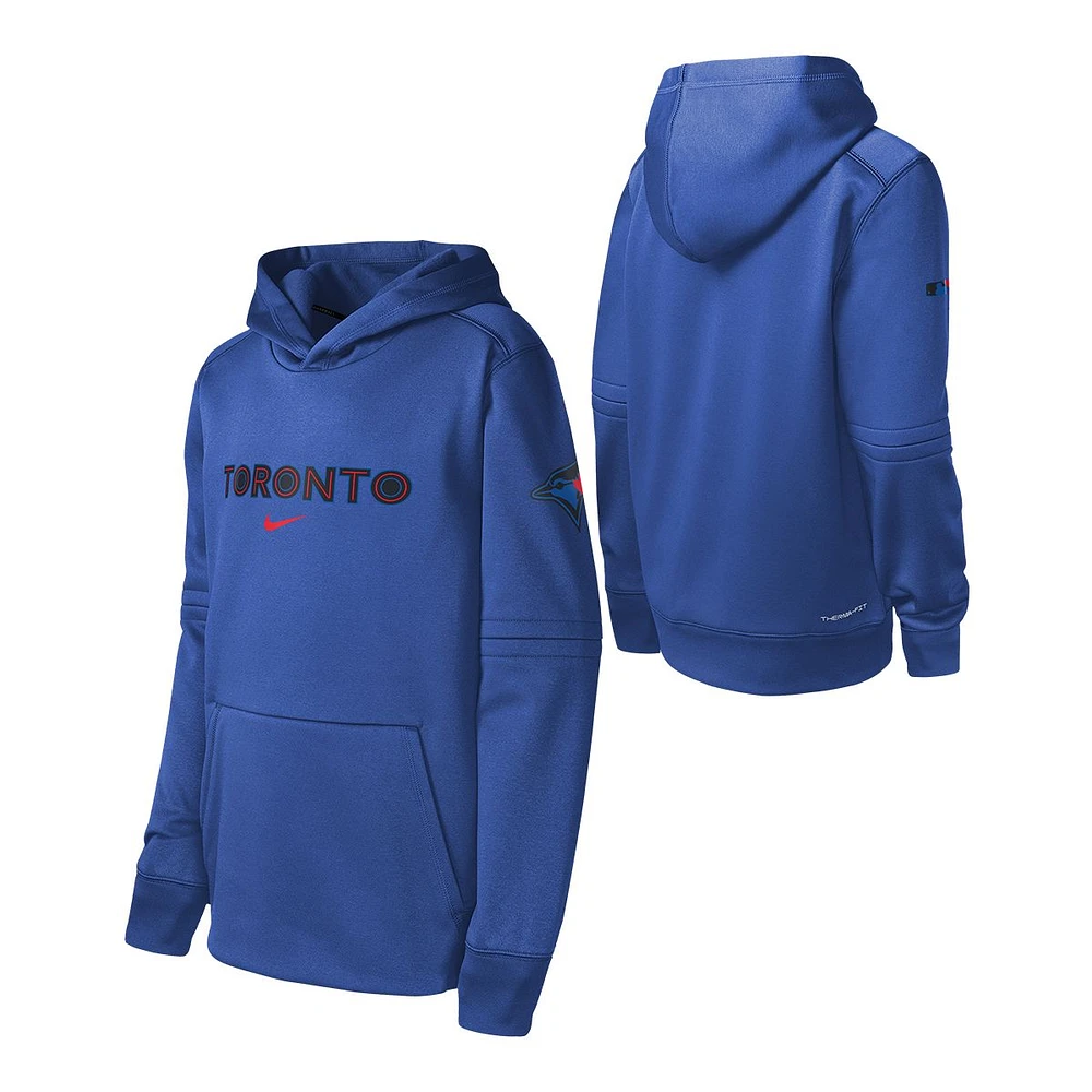 Youth Toronto Blue Jays Nike City Connect Therma Hoodie