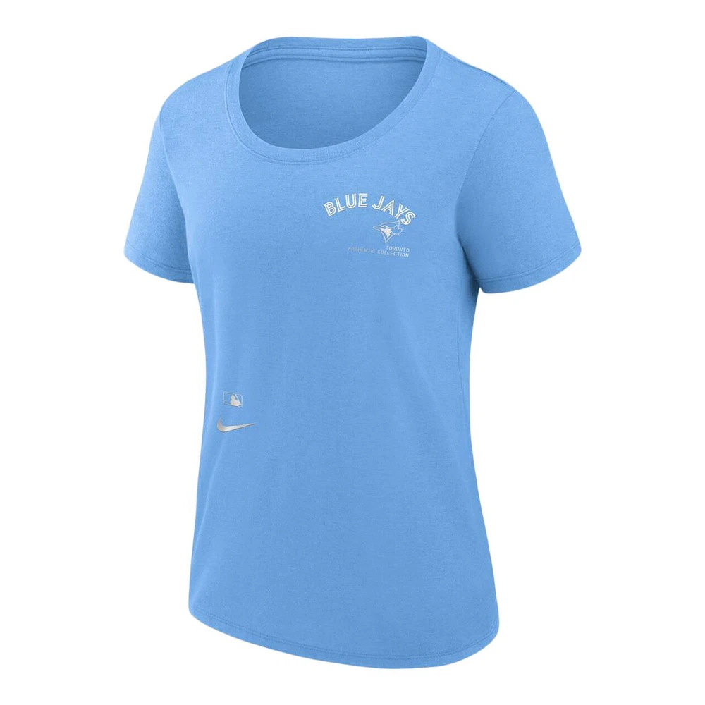 Toronto Blue Jays Nike Women's Authentic Collection Scoop Polo T Shirt