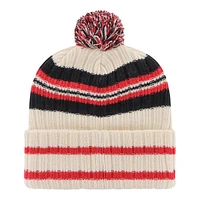 Toronto Raptors 47 Brand Hone Patch Cuff Pom Knit Hat