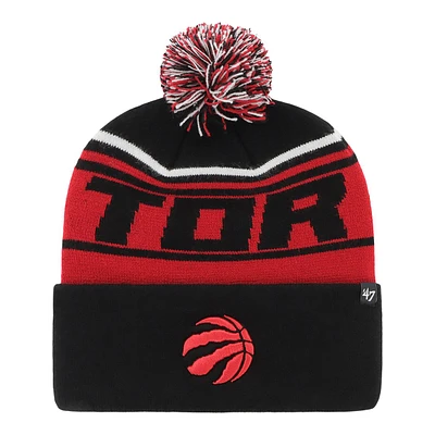 Toronto Raptors 47 Brand Stylus Cuff Pom Knit Hat