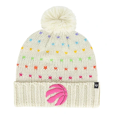 Toronto Raptors 47 Brand Girls' Sprinkles Cuffed Pom Knit Hat