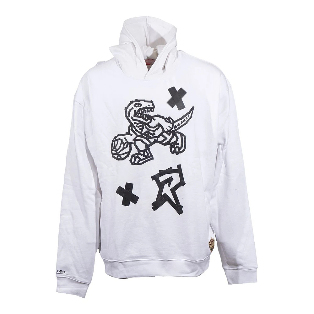 Toronto Raptors Mitchell & Ness Black Tape Hoodie