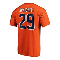 Edmonton Oilers Fanatics Men's Leon Draisaitl Authentic Stack T Shirt