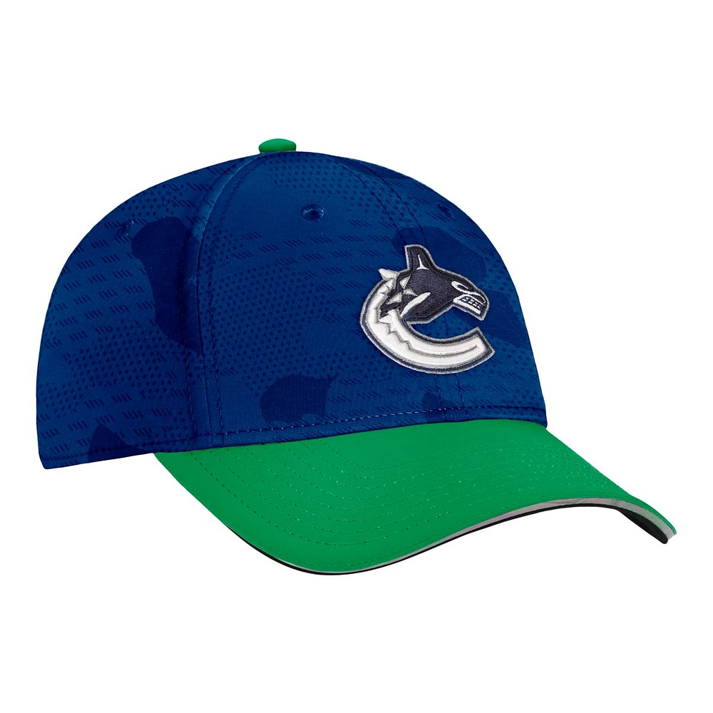 Vancouver Canucks Fanatics Locker Room Flex Hat, NHL, Hockey