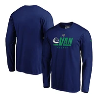 Vancouver Canucks Fanatics Locker Room Tricode Long Sleeve T Shirt