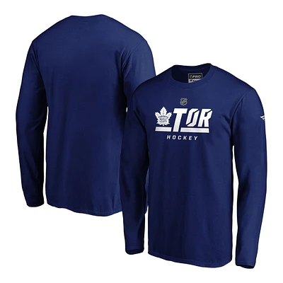 Toronto Maple Leafs Fanatics Locker Room Tricode Long Sleeve T Shirt