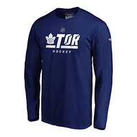 Toronto Maple Leafs Fanatics Locker Room Tricode Long Sleeve T Shirt