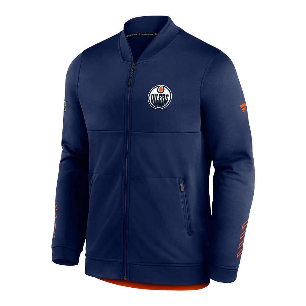 Edmonton Oilers Fanatics Locker Room Full Zip Fleece Jacket