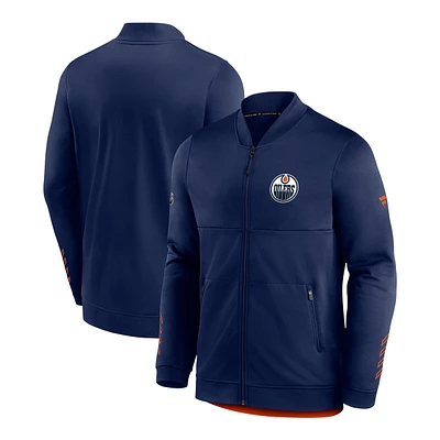 Edmonton Oilers Fanatics Locker Room Full Zip Fleece Jacket