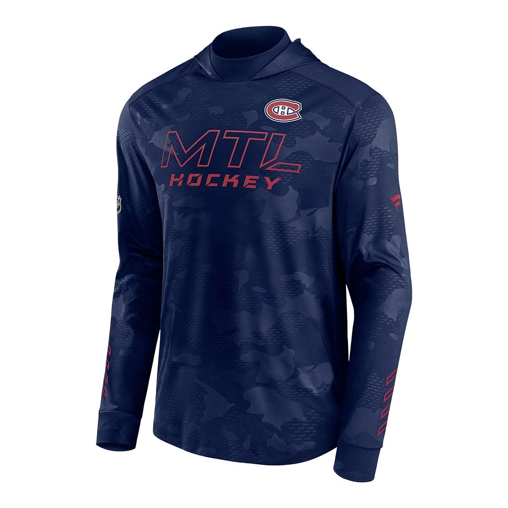 Montreal Canadiens Fanatics Locker Room Camo Light Weight Hoodie