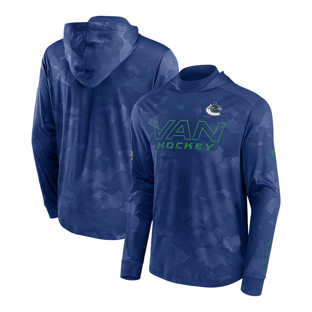 Vancouver Canucks Fanatics Locker Room Camo Light Weight Hoodie