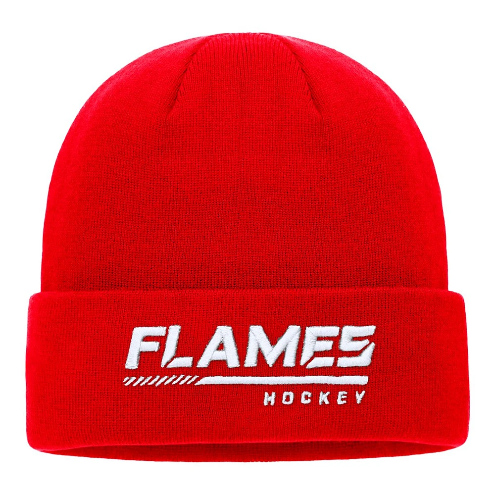 Calgary Flames Fanatics Locker Room Cuffed Knit Hat, NHL, Hockey