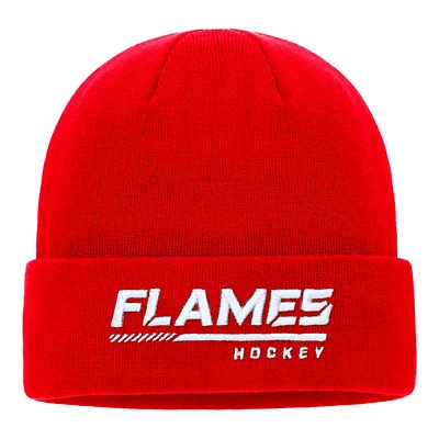 Calgary Flames Fanatics Locker Room Cuffed Knit Hat, NHL, Hockey