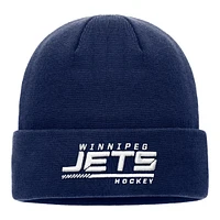 Winnipeg Jets Fanatics Locker Room Cuffed Knit Hat, NHL, Hockey