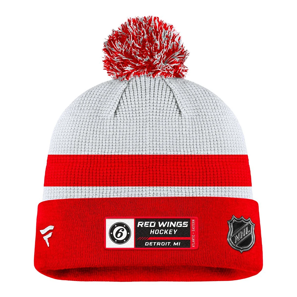 Detroit Red Wings Fanatics Draft Pom Knit Hat, NHL, Hockey