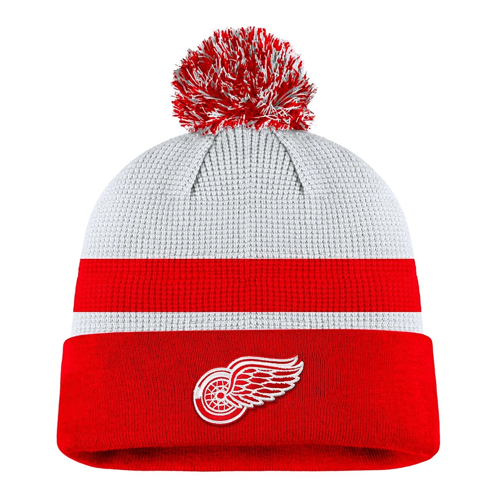 Detroit Red Wings Fanatics Draft Pom Knit Hat, NHL, Hockey