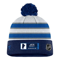 Winnipeg Jets Fanatics Draft Cuffed Pom Knit Hat, NHL, Hockey