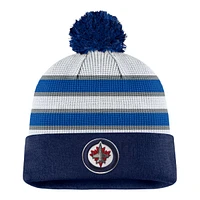 Winnipeg Jets Fanatics Draft Cuffed Pom Knit Hat, NHL, Hockey