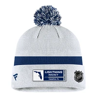 Tampa Bay Lightning Fanatics Draft Cuffed Pom Knit Beanie