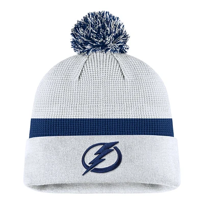 Tampa Bay Lightning Fanatics Draft Cuffed Pom Knit Beanie