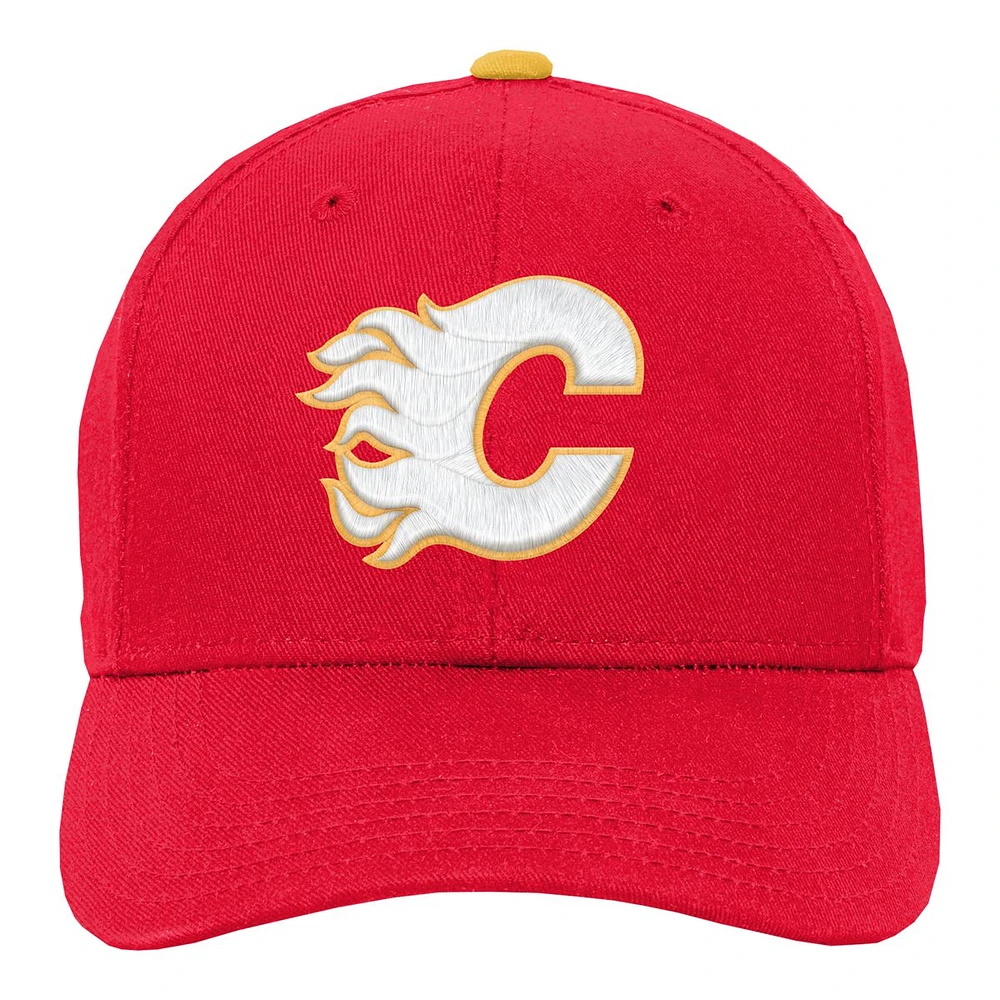 Youth Calgary Flames Outerstuff Precurve Snapback Cap